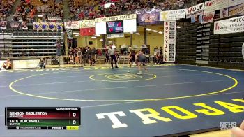 106 lbs Quarterfinal - Benson Eggleston, Herington vs Tate Blackwill, Quinter