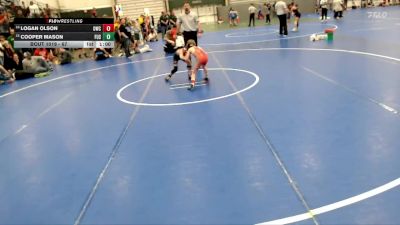 67 lbs Quarterfinal - Logan Olson, Oberlin Wrestling Club vs Cooper Mason, Fusion