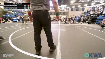 52 lbs Consi Of 8 #2 - Waylen Mylonas, OKC Saints Wrestling vs Rusty Whitefield, Tonkawa Takedown Club