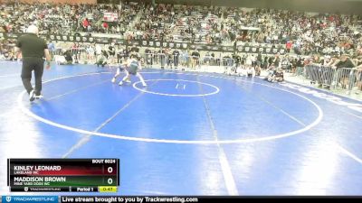 64 lbs Quarterfinal - Maddison Brown, Mine Yard Dogs WC vs Kinley Leonard, Lakeland WC