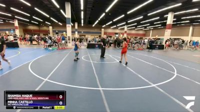 110 lbs Round 1 - Shamsia Haque, Lake Highlands High School Wrestling vs Minha Castillo, Vici Wrestling Club