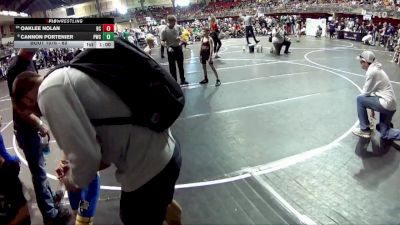 62 lbs Champ. Round 1 - Cannon Portenier, Palmyra Wrestling Club vs Oaklee Nolan, Boone Central