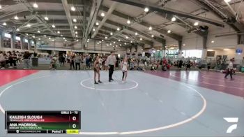 75 lbs 1st Place Match - Ana Madrigal, Borger Youth Wrestling vs Kaileigh Slough, Texas Elite Wrestling Club