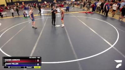 165 lbs Quarterfinal - Xavier Arroyo, IL vs Jaxon Miller, IA