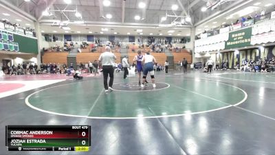 285 lbs Champ. Round 3 - Cormac Anderson, Spanish Springs vs Joziah Estrada, Yucaipa