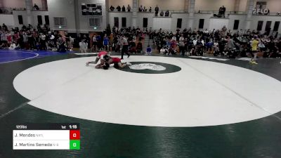 120 lbs Semifinal - Jaden Mendes, North Attleborough vs Josiah Martins Semedo, New Bedford