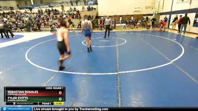 133 lbs Cons. Round 1 - Tyler Evitts, Aurora Universtiy vs Sebastian Rosales, Carthage College