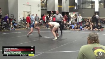 142 lbs Round 2 (16 Team) - Jordan Bicknell, Illinois vs Elizabeth Makovec, Ankeny Girls Wrestling Club