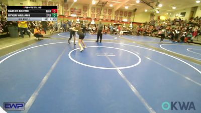 98 lbs Rr Rnd 1 - Karlye Brown, Wagoner Takedown Club vs Ryker Williams, Sperry Wrestling Club