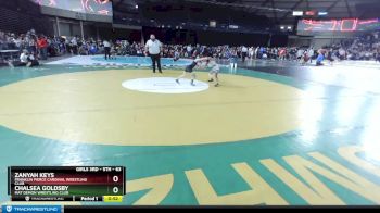 63 lbs Quarterfinal - Zanyah Keys, Franklin Pierce Cardinal Wrestling Club vs Chalsea Goldsby, Mat Demon Wrestling Club