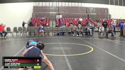 90 lbs Placement Matches (8 Team) - Clint Kohlman, Dundee Wrestling vs Harry Scott, Team Alien