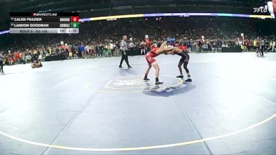 D2-106 lbs Champ. Round 1 - Caleb Frazier, Huron HS (New Boston) vs Landon Goodman, Avondale HS