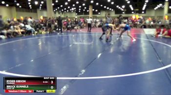 138 lbs Quarterfinal - Brock Gunnels, Level Up vs Ryder Gibson, Teknique