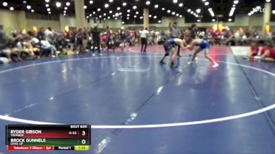 138 lbs Quarterfinal - Brock Gunnels, Level Up vs Ryder Gibson, Teknique