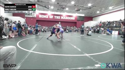 126 lbs Rr Rnd 1 - Katie Garcia, Mannford Pirate Youth Wrestling vs Emily Melvin, Woodward Youth Wrestling