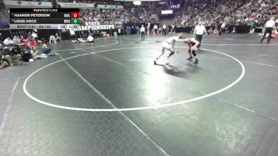 D2-144 lbs Semifinal - Haakon Peterson, Dodgeville vs Louis Hock, Wrightstown