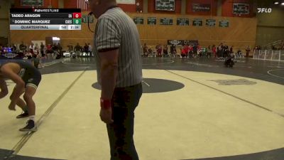 133 lbs Quarterfinal - Dominic Marquez, Cuesta vs Tadeo Aragon, Santa Ana College