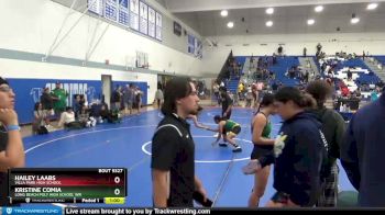 126 lbs 5th Place Match - Kristine Comia, Long Beach Poly High School Wr vs Hailey Laabs, Villa Park High School