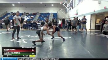 132 lbs Cons. Semi - Aaron Contreras, Pounders WC vs Calen Reyna, Servite