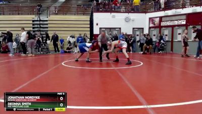 114-123 lbs Quarterfinal - Jonathan Nordyke, Region Wrestling Academy vs Deonna Smith, HSE Wrestling Club