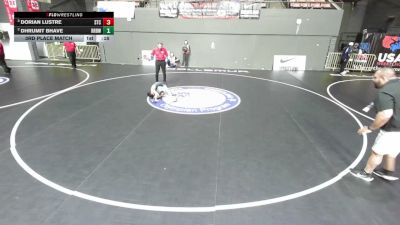 62 lbs 3rd Place Match - Dorian Lustre, SilvaBack Training Center vs Dhrumit Bhave, RBWC (Rancho Bernardo Wrestling Club)