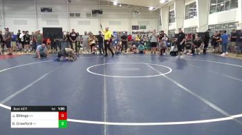 140-J lbs Round 4 - Jace Billings, WV vs Gavin Crawford, PA