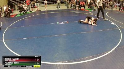 55-65 lbs Cons. Round 2 - Makenzi Boss, Gold Rush vs Caylix Manion, Pride Wrestling