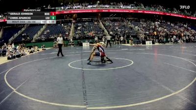 2A 150 lbs 1st Place Match - Gerald Johnson, West Craven High School vs Chris Aparicio, Lincoln Charter