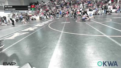 76 lbs 3rd Place - Bo Davis, Honey Badgers Wrestling Club vs Liam Dyches, Bartlesville Wrestling Club
