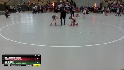 70 lbs Champ. Round 1 - Braeden Boone, Forrest Youth Wrestling vs Eli Gibbs, Buckhorn Youth Wrestling Club