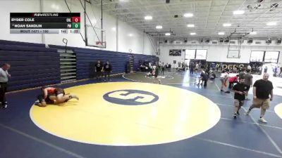 190 lbs Quarterfinal - Noah Sandlin, Poway Wrestling vs Ryder Cole, Calimesa