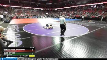 D1-120 lbs Champ. Round 1 - Christopher Anderson, Sun Prairie East/West vs Luke Kamish, New Richmond