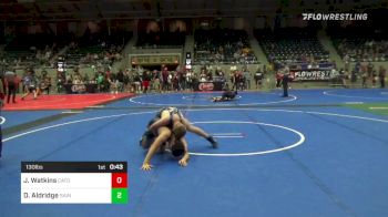 130 lbs Consi Of 4 - Jason Watkins, Catoosa Youth Wrestling vs Daniel Aldridge, Saints Wrestling Club
