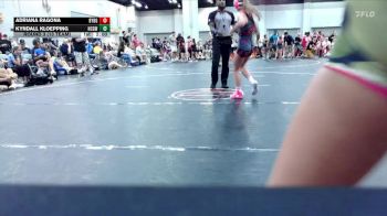 85 lbs Round 3 (10 Team) - Adriana Ragona, Backyard Brawlers Pink vs Kyndall Kloepping, NC Girls Wrestling Club