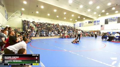 43 lbs Quarterfinal - Oliver Cortez, Madera Grapplers vs Dakota Mendoza, Cvbjj