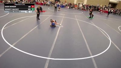 12U - 82 lbs Cons. Round 2 - Bennett Mackey, Wayzata Youth Wrestling vs Dash Berger, Stillwater Area Wrestling