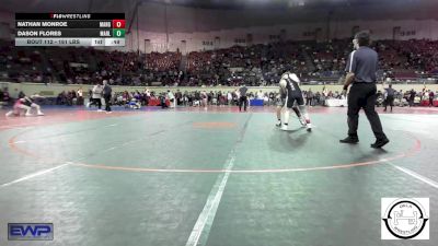 161 lbs Consi Of 16 #1 - Nathan Monroe, Mangum Wrestling vs Dason Flores, Marlow Outlaws Jh