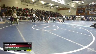 144 lbs Quarterfinal - Corey Zamora, Alta Loma vs Brentley Macamay, Walnut