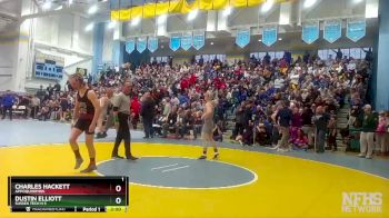 144 lbs Champ. Round 1 - Dustin Elliott, Sussex Tech H S vs Charles Hackett, Appoquinimink