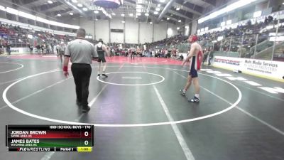 170 lbs Cons. Round 3 - James Bates, Wyoming Area Hs vs Jordan Brown, Sayre Area Hs