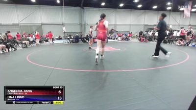 155 lbs Round 3 (8 Team) - Angelina Jiang, California Red vs Lina Lingo, Indiana