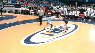 132 lbs Finals (8 Team) - Mikey Malizzio, Lombard (Montini) vs Nicholas Garcia, Aurora (Marmion Academy)