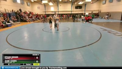 106 lbs Round 5 (10 Team) - Ethan Geiger, Laramie vs Gabe Hagen, Wheatland