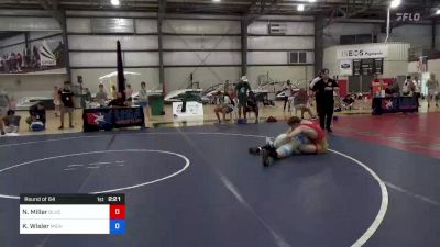 92 kg Round Of 64 - Nikolas Miller, Blue & Gold Wrestling Club vs Kael Wisler, Michigan Wrestling Club