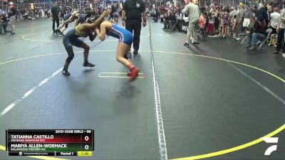 98 lbs 1st Place Match - Tatianna Castillo, Michigan Grappler RTC vs Mariya Allen-Wormack, Kalamazoo Premier WC