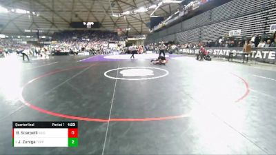 1A 152 lbs Quarterfinal - Jermiah Zuniga, Toppenish vs Bryce Scarpelli, Riverside