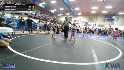 100 lbs Rr Rnd 1 - Emma Evans, Bartlesville Wrestling Club vs Emma Luper, Wyandotte Youth Wrestling