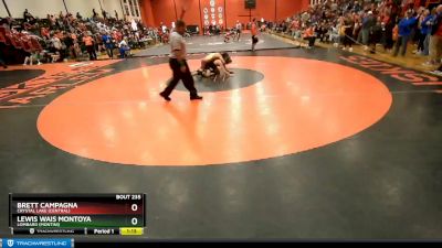 132 lbs Cons. Round 1 - Brett Campagna, Crystal Lake (CENTRAL) vs Lewis Wais Montoya, Lombard (MONTINI)