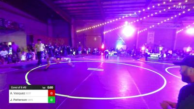55 lbs Consi Of 8 #2 - Armani Vasquez, Scottsbluff WC vs Jaxson Patterson, Hays Wrestling Club