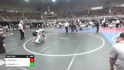 102 lbs Semifinal - Lucas Simpson, Athlos Wrestling vs Andres Esparza, Adam City WC